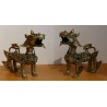 Pair of Lion Temple Protectors