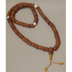 Mala aus Bodhibaumsamen mit calcit weiß