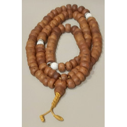 Mala aus Bodhibaumsamen mit calcit weiß
