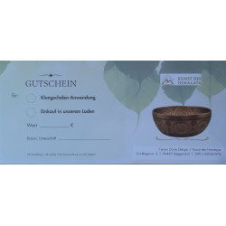Gutschein für Klangschalen Anwendung