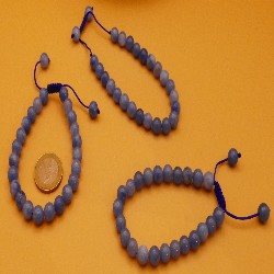 Handmala Armband aus blauer calcit (verstellbar)