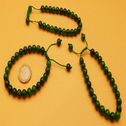 Handmala Armband aus grüne jade (verstellbar)